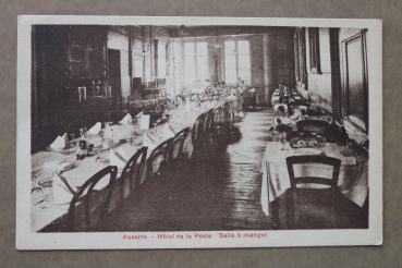 Ansichtskarte AK Auxerre 1920er Jahre Hotel de la Poste Salle a manger Restaurant Einrichtung Möbel Ortsansicht Frankreich France 89 Yonne